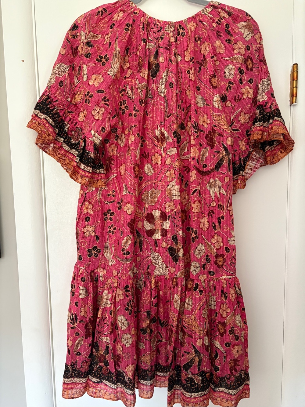 ULLA JOHNSON Pink Malie Mini Dress, Floral, Boho, Size 4, Retail $450 - Picture 6 of 6